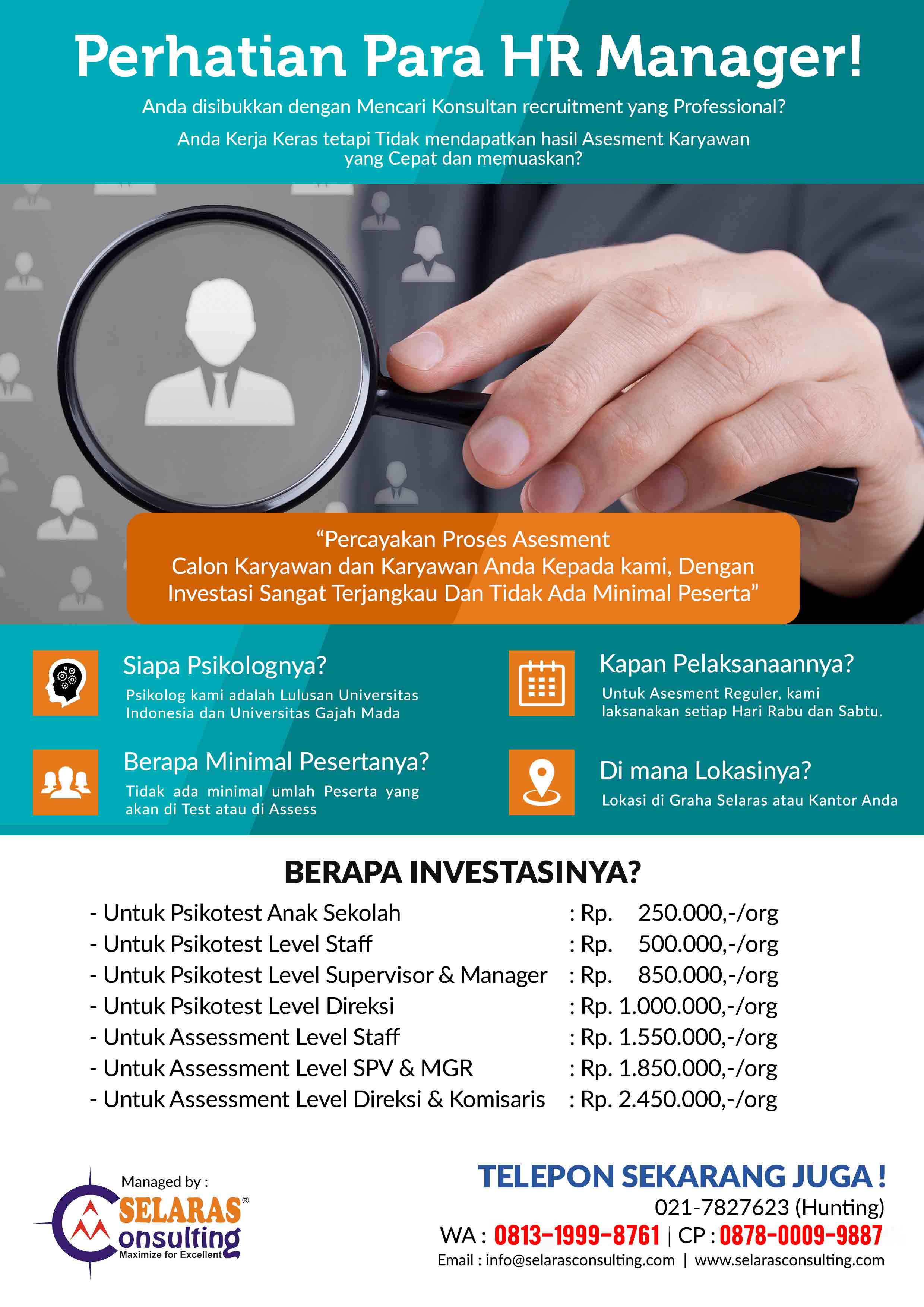 Jasa Psikotest dan Asesmen Psikologis